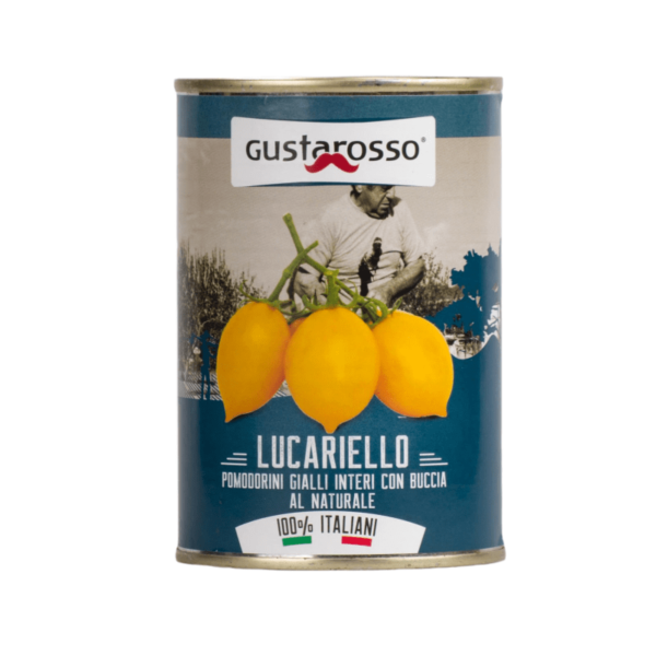 Konservuoti nesmulkinti geltonieji pomidorai "Lucariello", 400g